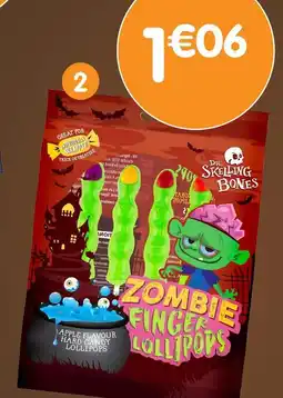 b&m Dr. Skelling Bones Sucettes doigts zombie offre