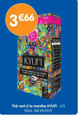 b&m KYUFI Thé vert instantané à la menthe offre