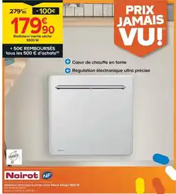 Trafic Noirot - radiateur électrique à inertie sèche noirot alliage 1000w offre