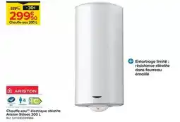 Trafic Ariston - chauffe-eau électrique stéatite stileos 200l à fixer au mur offre