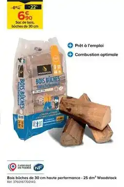 Trafic Woodstock - bois bûches de 30 cm haute performance - 25 dm3 offre