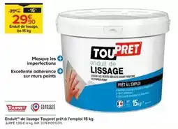 Trafic Toupret - enduit(d) de lissage toupret prêt à l’emploi 15 kg offre