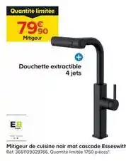 Trafic Esseswith - mitigeur de cuisine noir mat cascade offre