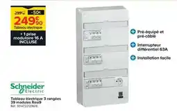 Trafic Schneider - tableau electrique 3 rangees 39 modules resi9 offre