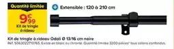 Trafic Kit de tringle à rideau odali o 13/16 cm noire offre