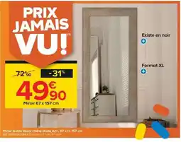 Trafic Miroir gubbi décor chène dada art l. 67 x h.157 cm offre