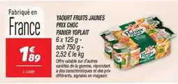 Netto Yoplait - yaourt fruits jaunes offre