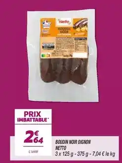 Netto Netto - boudin noir oignon offre
