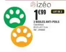 La Foir'Fouille Izéo - 2 boules anti-poils offre