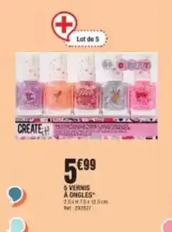 La Foir'Fouille 5 vernis a ongles offre