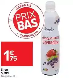 Carrefour Simpl - sirop offre