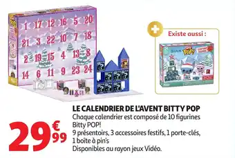 Auchan Le calendrier de l'avent bitty pop offre