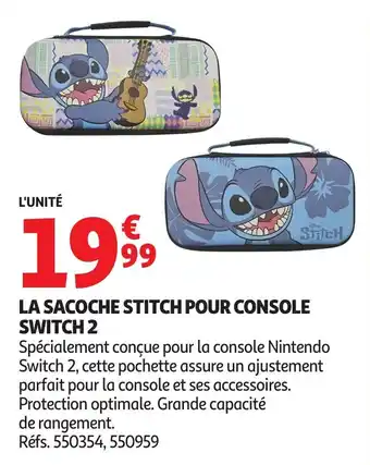 Auchan La sacoche stitch pour console switch 2 offre