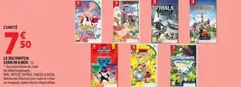 Auchan Le jeu switch code in a box offre