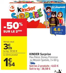 Carrefour Market KINDER Surprise offre