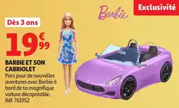 Auchan Barbie et son cabriolet offre