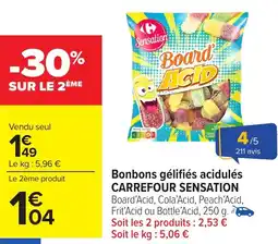 Carrefour Market CARREFOUR SENSATION Bonbons gélifiés acidulés offre
