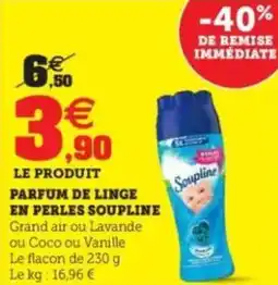Hyper U Parfum de linge en perles soupline offre
