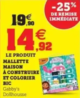 Hyper U Mallette maison à construire et colorier bic offre