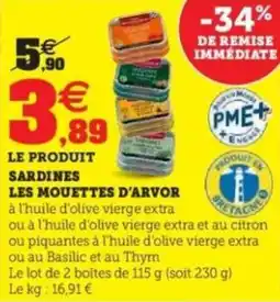Hyper U Sardines les mouettes d'arvor offre