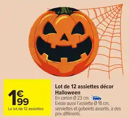 Carrefour Market Lot de 12 assiettes décor Halloween offre