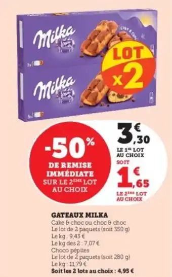 Super U Gateaux milka offre