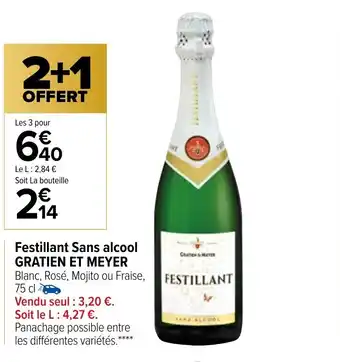 Carrefour Festillant Sans Alcool Gratien et Meyer offre