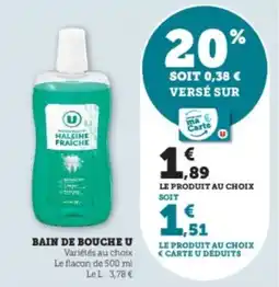 Super U Bain de bouche u offre