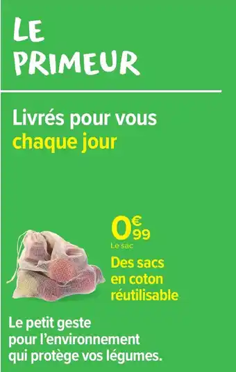 Carrefour Market Des sacs en coton réutilisable offre