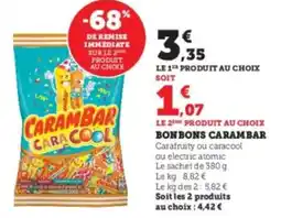 Super U Bonbons carambar offre