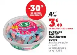 Super U Bonbons family halloween lutti offre