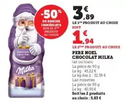 Super U Pere noel chocolat milka offre