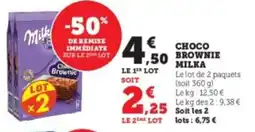 Super U Choco brownie milka offre