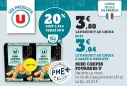 Super U Mini crepes fourrees u offre