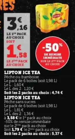 Super U Lipton ice tea offre