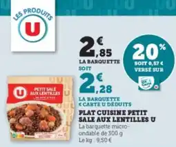 Super U Plat cuisine petit sale aux lentilles u offre