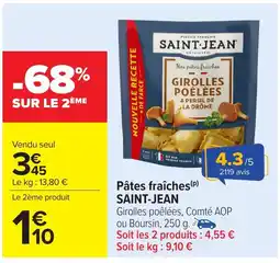 Carrefour Market SAINT-JEAN Pâtes fraîches offre