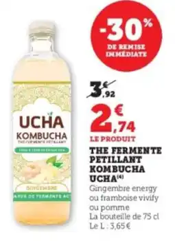 Super U The fermente petillant kombucha ucha offre