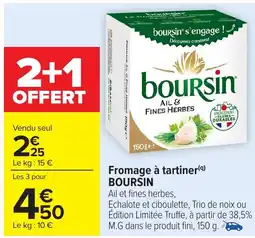 Carrefour Market BOURSIN Fromage à tartiner offre