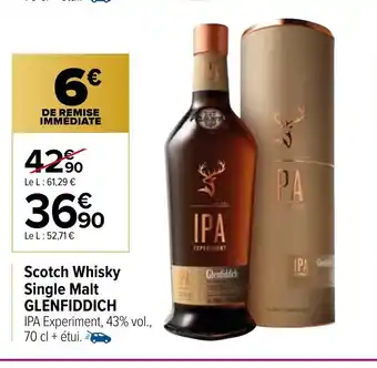 Carrefour Scotch Whisky Single Malt Glenfiddich offre