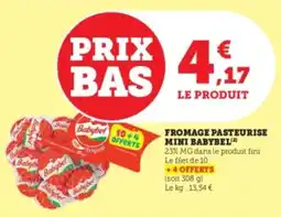 Super U Fromage pasteurise mini babybel offre