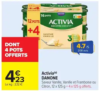 Carrefour Market DANONE Activia offre