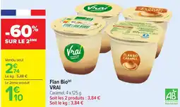 Carrefour Market VRAI Flan Bio offre