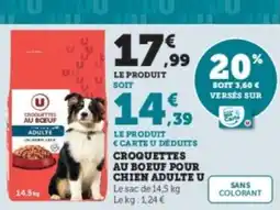 Super U Croquettes au boeuf pour chien adulte u offre