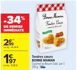 Carrefour Market BONNE MAMAN Tendres cœurs offre