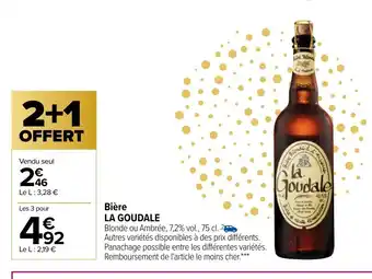 Carrefour Bière La Goudale offre