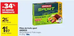 Carrefour Market ANDROS Pâtes de fruits sport offre