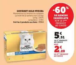 Super U Gourmet gold purina offre