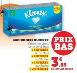 Super U Mouchoirs kleenex offre