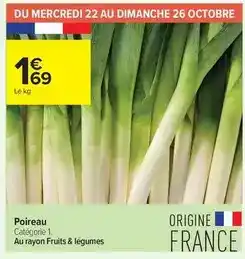 Carrefour Drive Poireau offre